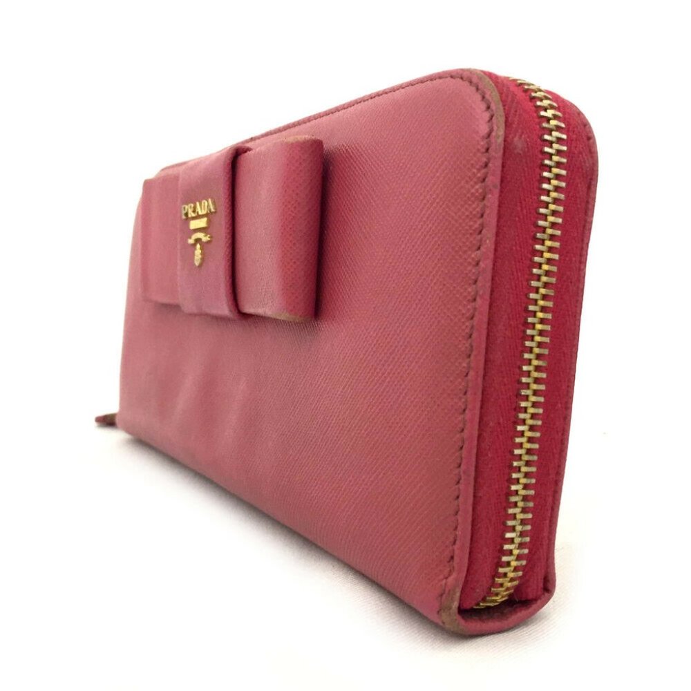 100% Authentic PRADA Saffiano Ribbon Leather Long - Picture 3 of 10